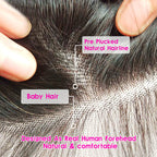 13x6 Kinky Straight Lace Frontal Bleached Knots With Baby Hair Can Be Permed Human Hair