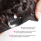 Kinky Straight 100g-130g 16 Inch-26 Inch Head Made Remy Hair 10Pcs Clips In 100% Human Hair