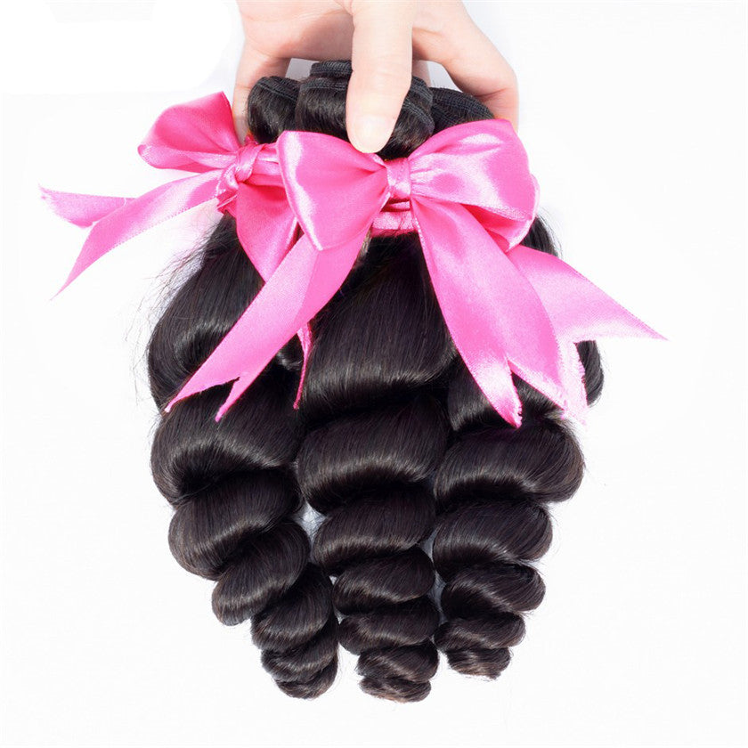 3 Bundles Loose Wave Factory Price No Damage Healthy 100% Best Quality Virgin Loose Wave Hair Weft
