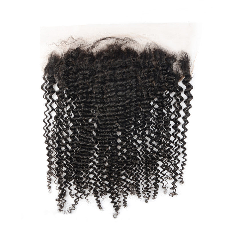 13x6 Kinky Curly Lace Frontal Medium Brown Lace Hand Tied Swiss Lace Can Be Permed