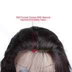360 Frontal Loose Wave Swiss Lace Natural Headline Pre Plucked Hairline Bleached Knots