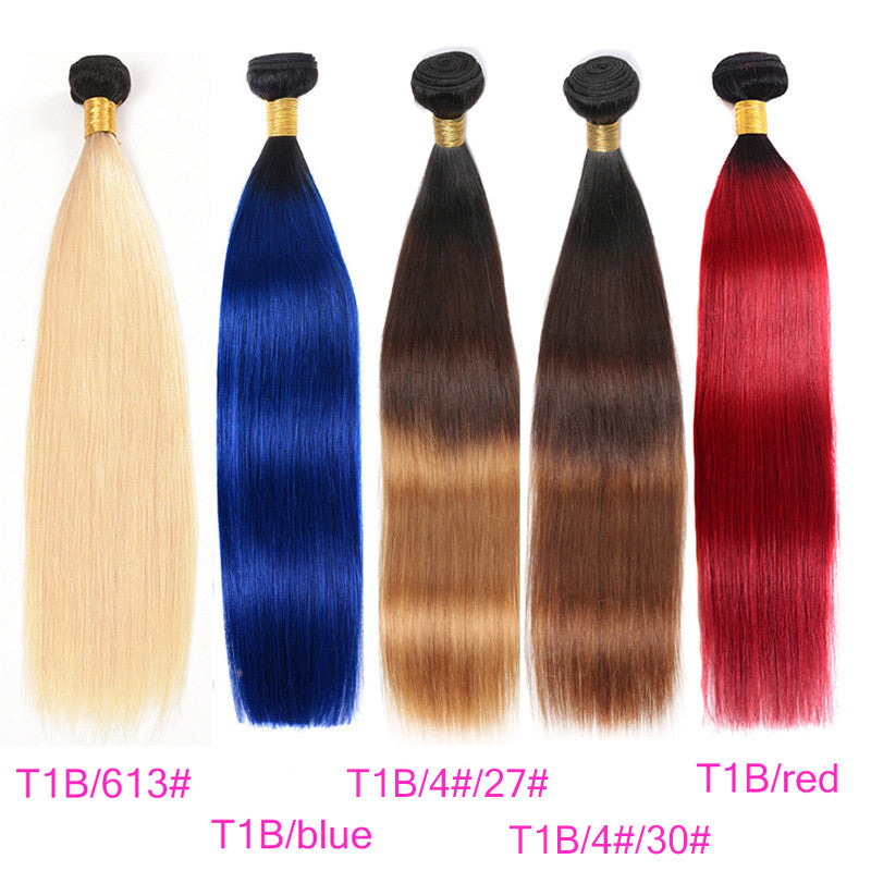 4 Bundles Straight Ombre Hair 2019 Hair Color Trends 100% Human Hair Rose Gold Ombre On Dark Hair