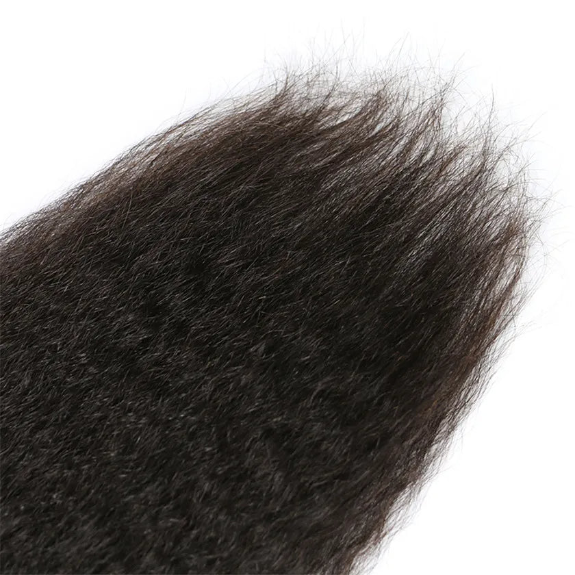 1 Bundle Kinky Straight Hair High Quality Human Natural Color Beauty