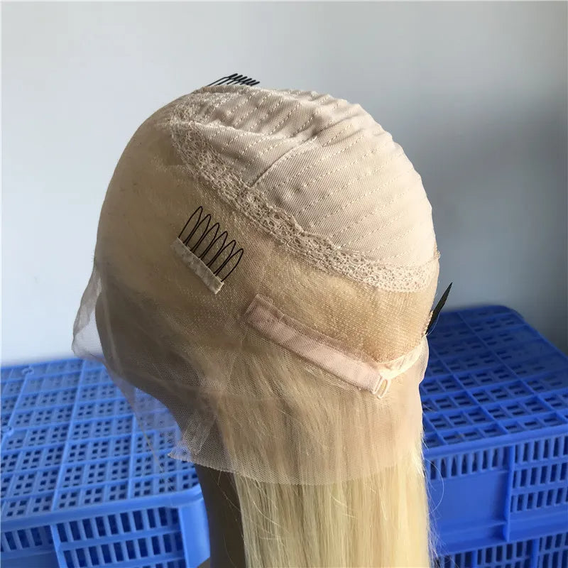 Blonde #613 Color Straight 360 Lace Wig Adjustable Fits Perftecly Around Your Ears Lace Front Wig