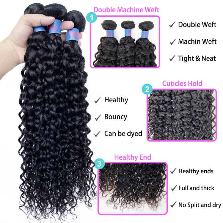 4 Bundles Water Wave Accept Drop Shipping Human Hair Wholesale Cheap Water Wave Weave