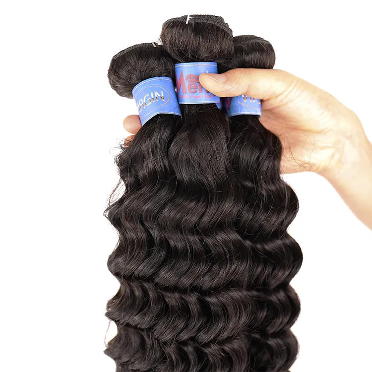 3 Bundles Deep Wave Hair Merry Hair Best Selling Healthy 100% Best Quality Curly Hair Weft