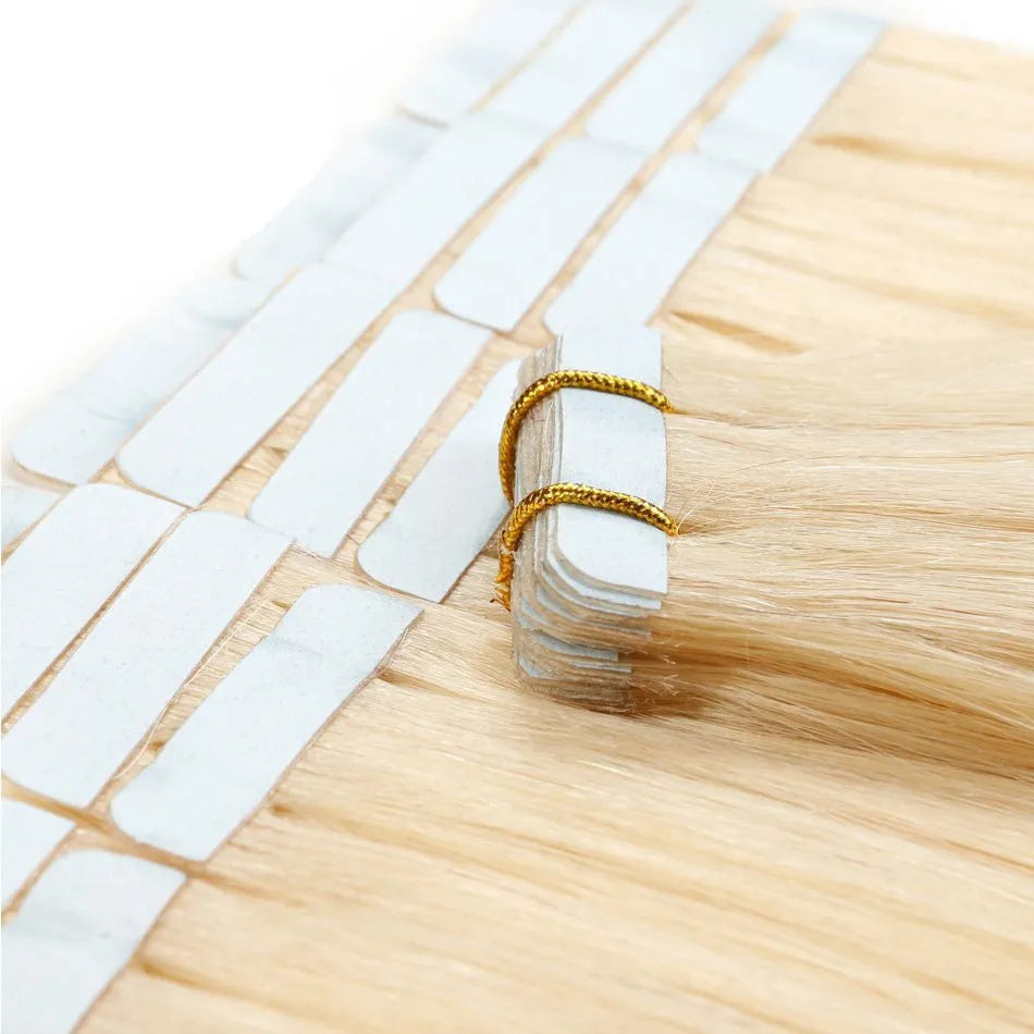 613# 100G Tape In Human Hair Extensions Straight Machine Remy Hair On Adhesives Invisible Tape PU Skin Weft
