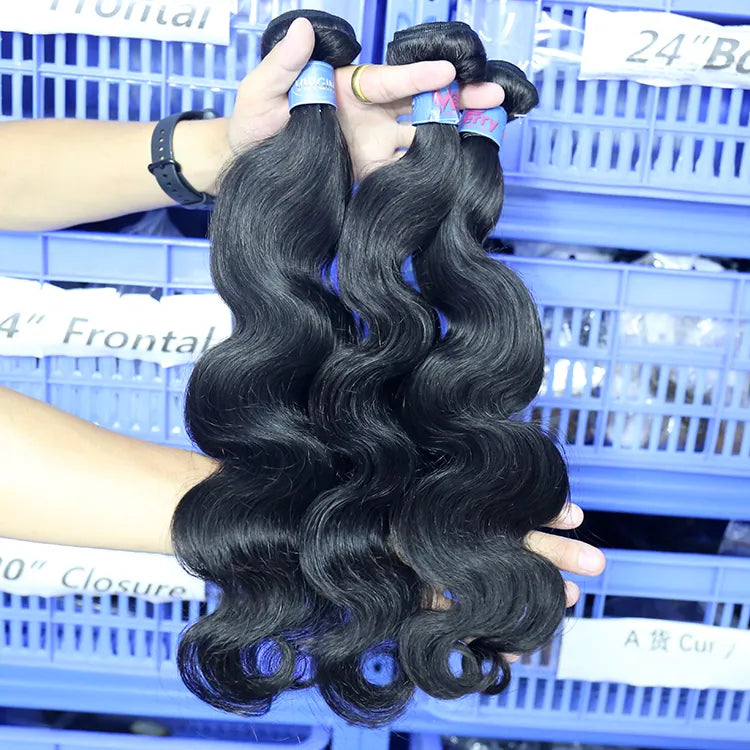 2 Bundles Body Wave Hot Sale Alibaba Stock Price Black Natual Human